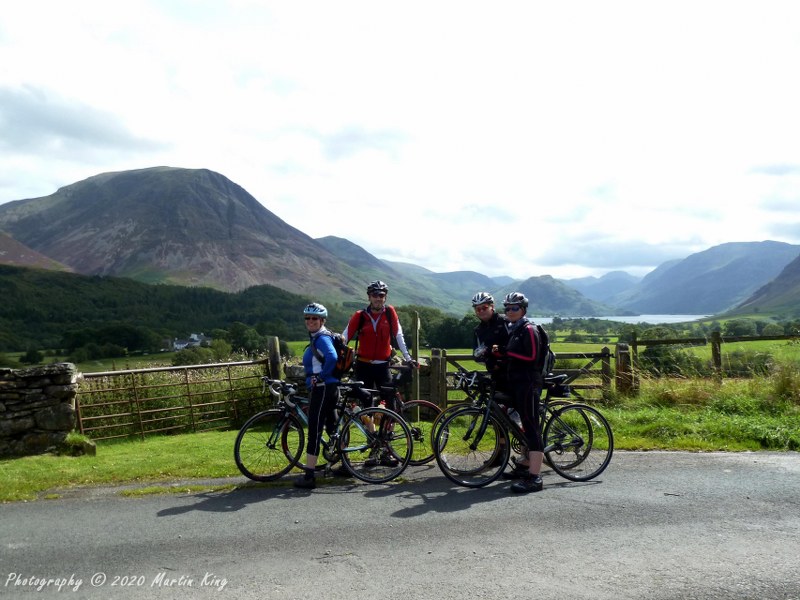 Enjoying the Lake District scenery, Crummock Water