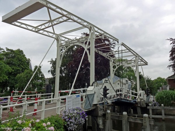 Swing bridge on the River Vecht