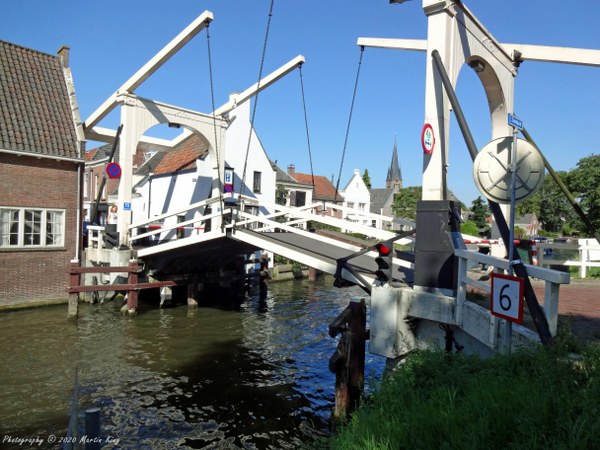 The swing bridge over the River Vecht at Breukelen