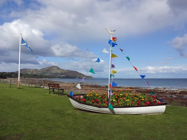 Floral boat in Whiting Bay