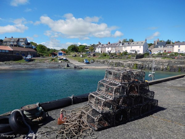 Lobster creels on Craster harbour