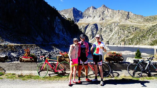 Celebrating with Chris and Helen at Lac de Cap de Long