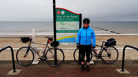 The end of the Way of the Roses in sunny Bridlington