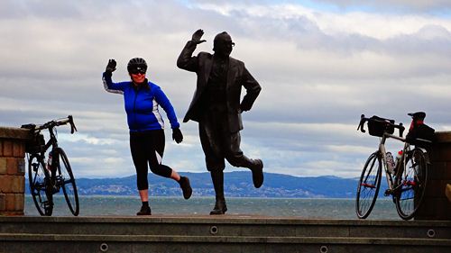 Helen mixes it with Eric Morecambe