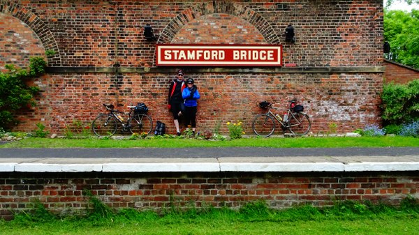 Pausing for a moment at Stamford Bridge station Pausing for a moment at Stamford Bridge station