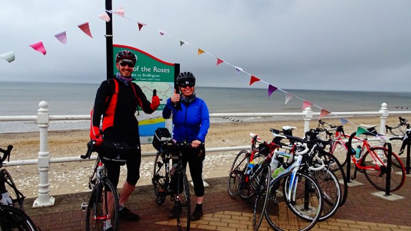 The end of the Way of the Roses route in Bridlington