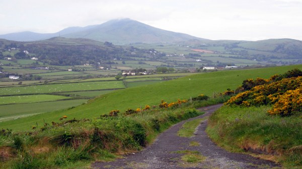 The view inland from Maughold Head The view inland from Maughold Head