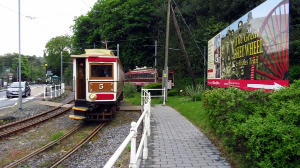 Train tracks in Laxey Train tracks in Laxey