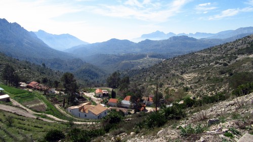 The Marina Alta mountains from the Coll de Rates