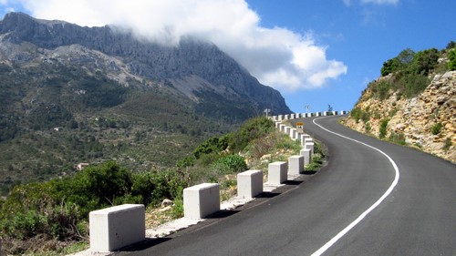 The Bernia mountain road, horribly steep