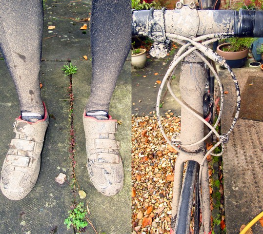 After effects of a muddy ride through Cheshire lanes