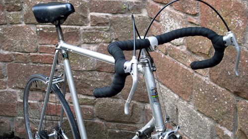Close-up of the old Carlton bike pre-refurb