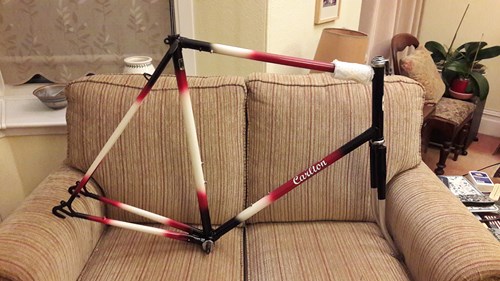 The Carlton frame, after repainting