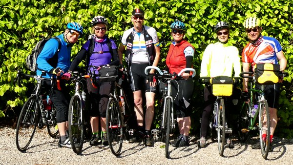 The team all set for the Cheshire Cycleway