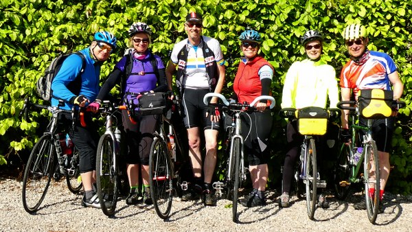 The team all set for the Cheshire Cycleway The team all set for the Cheshire Cycleway