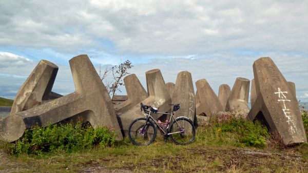 My shiny new Kinesis GTD on the route to Conwy