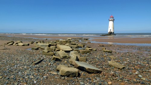 The iconic Point of Ayr lighthouse