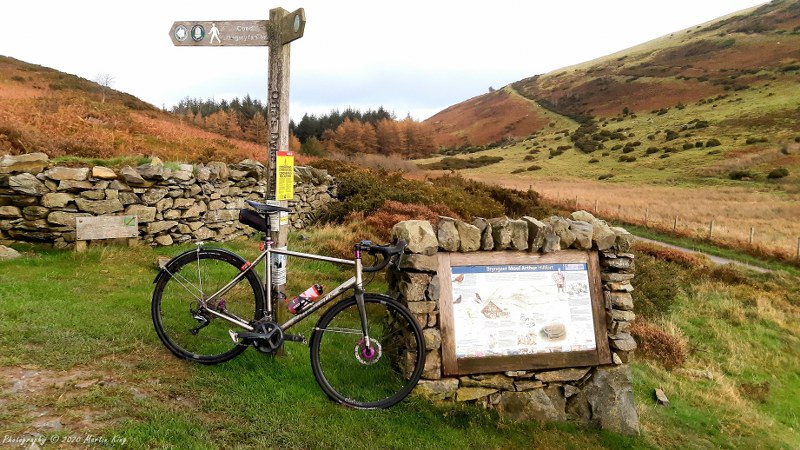 Taking five at the top of Bwlch Arthur