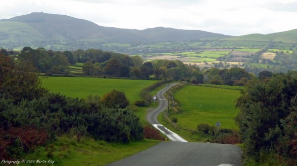 The view down Tai y Graig to the Clwyds from Halkyn Mountain