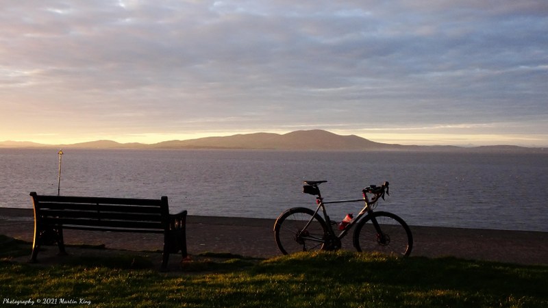 Solway sunset time at Silloth with Criffel on the horizon