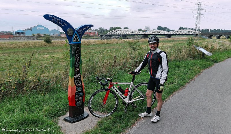 Kev on the NCN route 5 near Hawarden Bridge