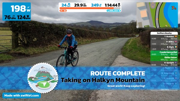 Helen tackles the climb up onto Halkyn Mountain