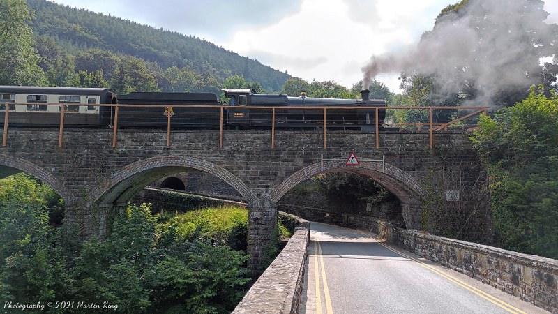 Steam distraction on the Dee Valley Railway at Berwyn