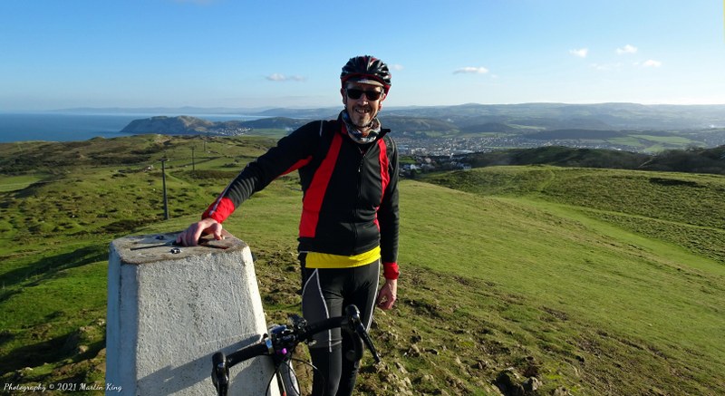 Enjoying the view on the summit of Great Orme