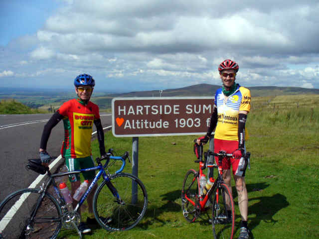 Enjoying the view, top of Hartside Hartside