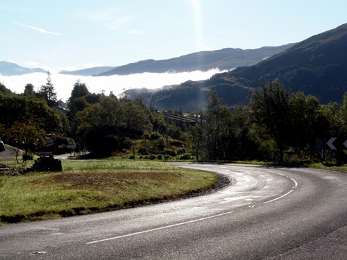 Climbing out of Glenfinan into the sun