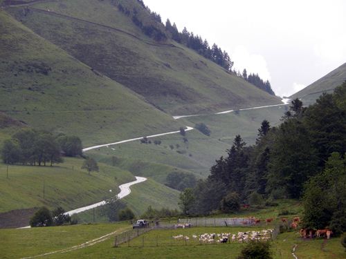 The Col de Peyresourde from the Peyragudes road