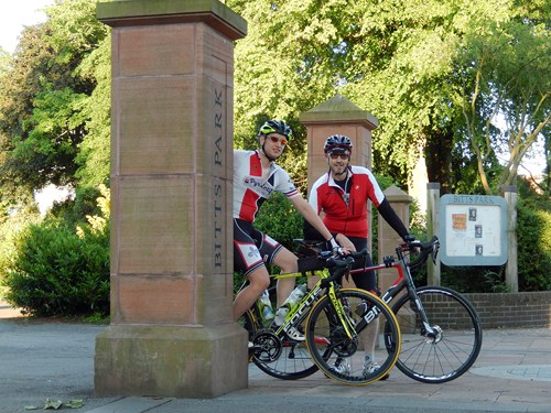 Paul and I ready to set off from Carlisle on the Ride to the Sun